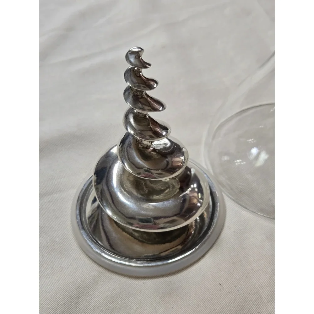 Royal Selangor Pewter Wine Aerator and Glass Funnel Spiral Design Barware